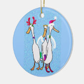Weihnachtsenten Keramikornament (Links)