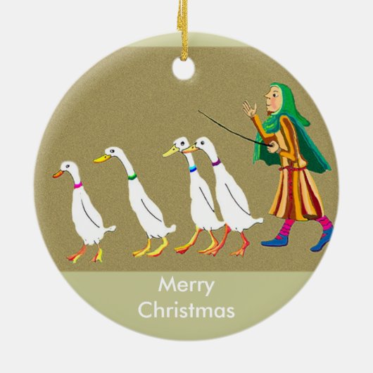 Weihnachtsenten Keramikornament (Hinten)