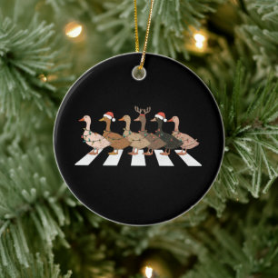 Weihnachtsenten Lustige Tiere Weihnachten Bauer Li Keramik Ornament