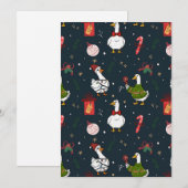 Weihnachtsenten Party Einladung (Vorne/Hinten)
