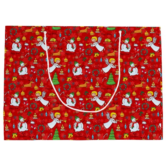 Weihnachtsentwurf Große Geschenktüte (Rückseite)