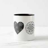 Weihnachtsentwurf Kaffee-Tasse Zweifarbige Tasse (Mittel)