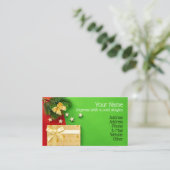 Weihnachtsentwurf Visitenkarte (Stehend Vorderseite)