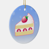 Weihnachtserdbeerkuchen Keramik Ornament (Rechts)