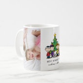Weihnachtserden | Bester Vater je Foto Kaffeetasse (Vorderseite Links)