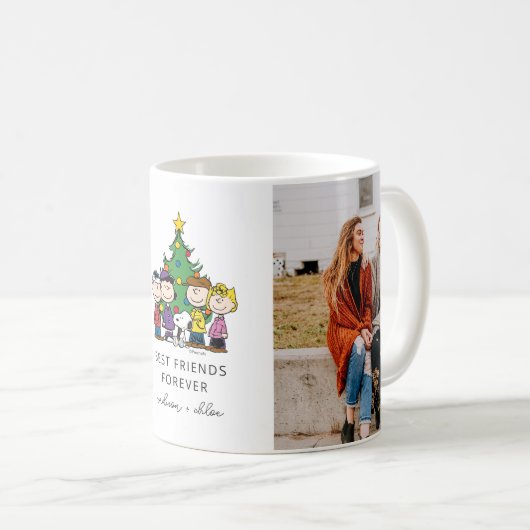 Weihnachtserden | Foto der besten Freunde Kaffeetasse (VorderseiteRechts)