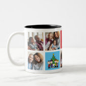 Weihnachtserden | Vater - FotoCollage Zweifarbige Tasse (Links)