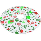 Weihnachtserinnerungen der 90er Jahre Polyester Weihnachtsbaumdecke (Schrägansicht)