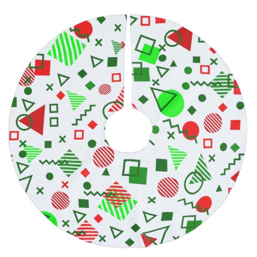 Weihnachtserinnerungen der 90er Jahre Polyester Weihnachtsbaumdecke (Vorderseite)