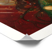 Weihnachtserinnerungen Frauen mit braunem Haar Poster (Ecke)