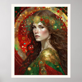 Weihnachtserinnerungen Frauen mit braunem Haar Poster