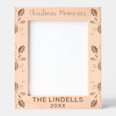 WeihnachtsErinnerungen Holly Verlasst Individuelle Geätzte Rahmen (Vorderseite)