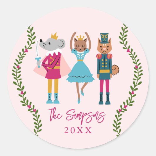 Weihnachtsernährlinge Runder Aufkleber (Vorderseite)