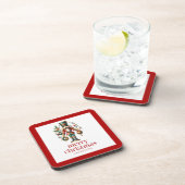 Weihnachtsernährstoff auf Weiß Getränkeuntersetzer (Rechte Seite)