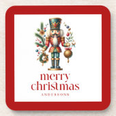 Weihnachtsernährstoff auf Weiß Getränkeuntersetzer (Vorderseite)