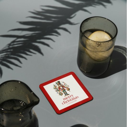 Weihnachtsernährstoff auf Weiß Getränkeuntersetzer