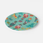 Weihnachtsernährstoff-Design Pappteller (Schrägansicht)