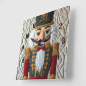 Weihnachtsernährstoff gestoppt quadratische wanduhr (Winkel)