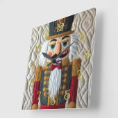 Weihnachtsernährstoff gestoppt quadratische wanduhr (Winkel)