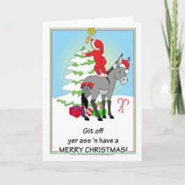 Weihnachtsesel Feiertagskarte