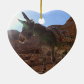 Weihnachtsesel Keramikornament (Hinten)