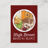 Weihnachtsessen Britischer Sonntag Roast Food Pub Visitenkarte (Vorderseite)