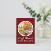 Weihnachtsessen Britischer Sonntag Roast Food Pub Visitenkarte (Stehend Vorderseite)