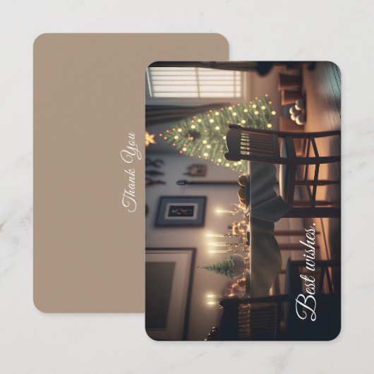 Weihnachtsessen Dankeskarte (Vorne/Hinten)