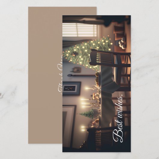 Weihnachtsessen Dankeskarte (Vorne/Hinten)