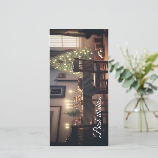 Weihnachtsessen Dankeskarte (Stehend Vorderseite)