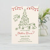 Weihnachtsessen der Familie Hand extravagantes Ret Ankündigung (Stehend Vorderseite)