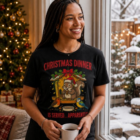 Weihnachtsessen Eichhörnchen Lustiges T-Shirt