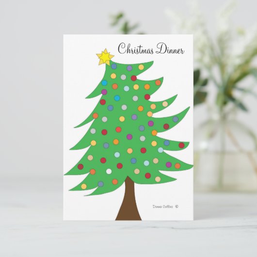 Weihnachtsessen Einladung (Stehend Vorderseite)