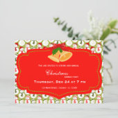 Weihnachtsessen Einladung (Stehend Vorderseite)