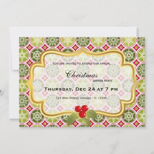 Weihnachtsessen Einladung (Vorderseite)