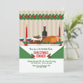 Weihnachtsessen Einladung (Stehend Vorderseite)