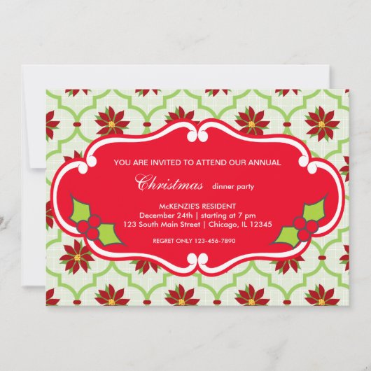 Weihnachtsessen Einladung (Vorderseite)