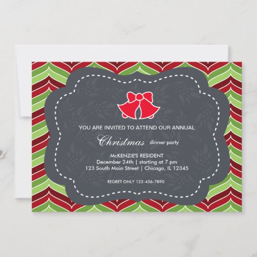 Weihnachtsessen Einladung (Vorderseite)