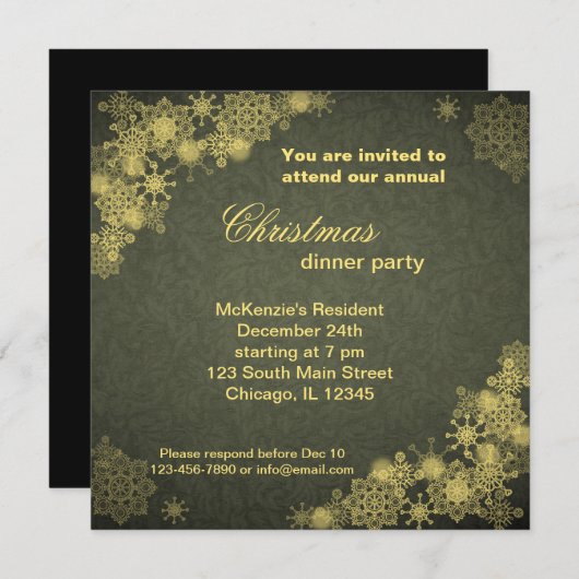 Weihnachtsessen Einladung (Vorne/Hinten)