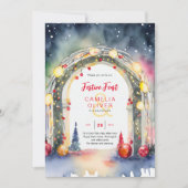 Weihnachtsessen Einladung Festfest Festessen (Vorderseite)