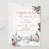 Weihnachtsessen Einladung Weihnachtsfest Party Ein (Vorderseite)