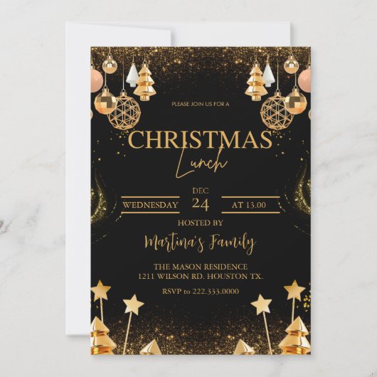 Weihnachtsessen Einladungen Feierabend (Vorderseite)