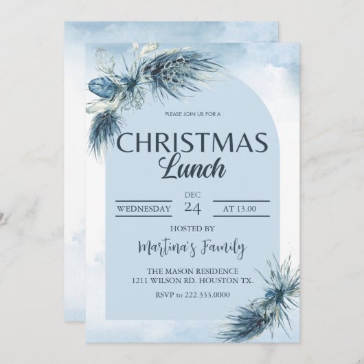 Weihnachtsessen Einladungen Weihnachtsfest (Vorne/Hinten)