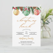 Weihnachtsessen Einladungen Weihnachtsfest (Stehend Vorderseite)