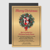 Weihnachtsessen Familienfest Foto nach Maß Magneteinladung (Vorne/Hinten)