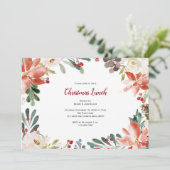 Weihnachtsessen, Feiertag Einladung (Stehend Vorderseite)