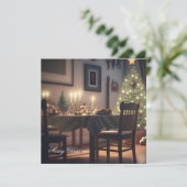 Weihnachtsessen Feiertagskarte (Stehend Vorderseite)