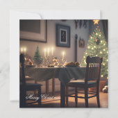 Weihnachtsessen Feiertagskarte (Vorderseite)