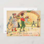 Weihnachtsessen Feiertagspostkarte (Vorne/Hinten)