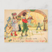 Weihnachtsessen Feiertagspostkarte (Vorderseite)